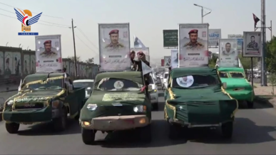 تشييع جثمان الشهيد العقيد بدر الدين الشويع في همدان محافظة صنعاء