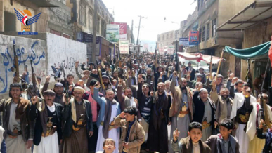 المحويت .. 20 مسيرة حاشدة بعنوان "مع غزة العزة .. تعبئة واستنفار"