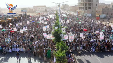 عمران.. 80 مسيرة حاشدة تأكيداً على الاستمرار في نصرة غزة والمقدسات