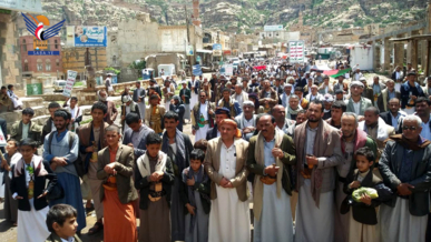  المحويت 35 مسيرة ووقفة حاشدة تحت شعار "نصرتنا لغزة والأقصى.. مسؤولية وجهاد"