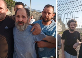  العدو الصهيوني يفرج عن 40 اسيرا فلسطينيا ظهرت عليهم اثار التعذيب