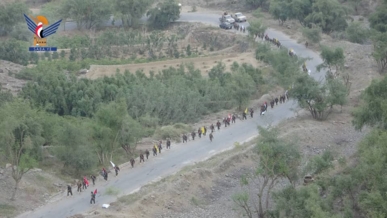 صنعاء..  مديرية صعفان تستقبل مسيرا راجلا من لواء المخلصين بالمنطقة العسكرية المركزية