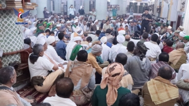 إحياء عيد جمعة رجب في الجامع الكبير بمدينة الحديدة