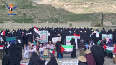 حجة.. وقفات حاشدة للهيئة النسائية في ست ساحات بيوم القدس العالمي