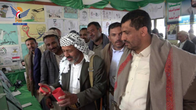 ​وكيل محافظة صنعاء يفتتح معرضاً بمديرية جحانة ضمن حملة نصرة الأقصى
