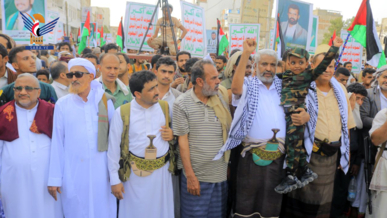 الحديدة .. 26 مسيرة لأبناء حارس البحر الأحمر بعنوان "مع غزة.. جبهات الإسناد ثبات وجهاد"