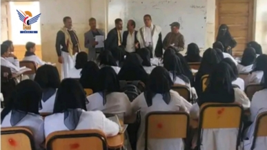 المحويت  ..  تفقد سير العملية التعليمية بمعهد العلوم الطبية بمديرية الخبت 
