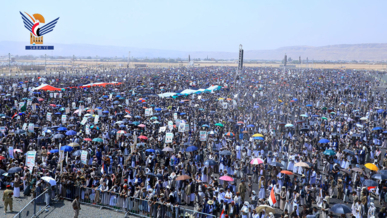 خروج جماهيري غير مسبوق بصعدة لتأكيد عدم التهاون لحرب إبادة غزة