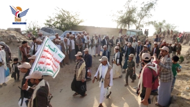 حجة .. عرض شعبي لقوات التعبئة في مديرية أفلح الشام