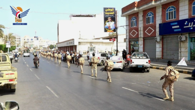 مسير لوحدات المنطقة العسكرية الخامسة بالحديدة