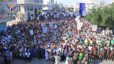 حارس البحر الأحمر يشهد 125 ساحة بمسيرات "جهادًا في سبيل الله ونصرة لغزة .. سنواجه كل الطواغيت"