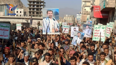 مسيرات حاشدة بالضالع تأكيدا على الثبات مع غزة ومواجهة التصعيد الأمريكي