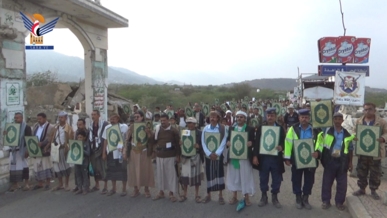 لحج.. ثلاث مسيرات حاشدة بمديرية القبيطة تنديداً بالإساءة الأمريكية للقرآن الكريم