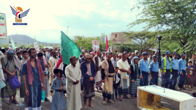 لحج.. مسيرة حاشدة بالقبيطة تحت شعار "مع غزة والأقصى.. جهاد وثبات حتى النصر"