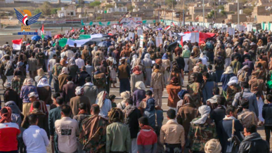 خمس مسيرات بتعز بعنوان "قادمون في العام العاشر.. وفلسطين قضيتنا الأولي"