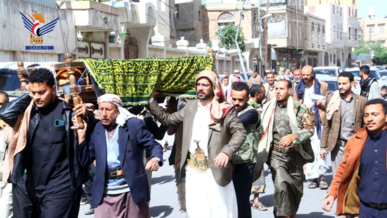 تشييع جثمان العميد أحمد الهادي بصنعاء