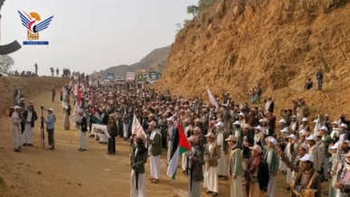 عرض شعبي لقوات التعبئة في كحلان الشرف بحجة