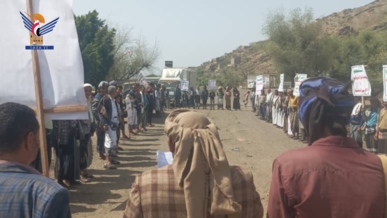 وقفات في التعزية وشرعب الرونة لإعلان النفير ونصرة غزة