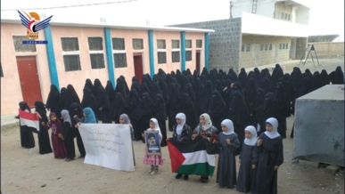 حجة.. 32 وقفة للهيئة النسائية تضامناً مع الشعب الفلسطيني