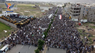 عمران.. 123 مسيرة حاشدة تحت شعار "مع غزة..لن نقبل بعار الخذلان مهما كانت جرائم العدوان"