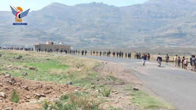 مسير راجل لخريجي دورات طوفان الأقصى في بني مطر بمحافظة صنعاء