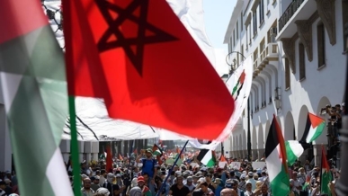 مظاهرات حاشدة في عدة مدن مغربية لدعم القضية الفلسطينية 