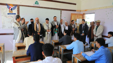 العلامة مفتاح يدّشن اختبارات الشهادة العامة الثانوية بأمانة العاصمة والمحافظات  