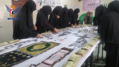  حجة.. الهيئة النسائية تقدم قافلة مالية للمرابطين في الجبهات