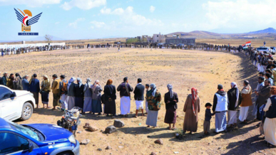 وقفة بمديرية همدان تأييداً لموقف قائد الثورة المناصر للشعب الفلسطيني