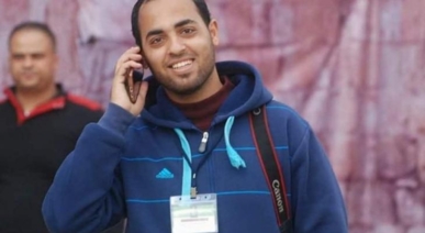 استشهاد الصحفي أسامة بعلوشة في قصف العدو الصهيوني مدينة غزة