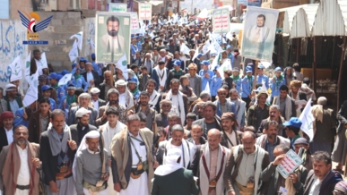  المحويت .. 25 مسيرة ووقفة بعنوان "مع غزة .. تصعيد مهما كانت التحديات"