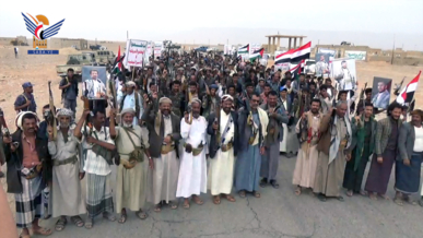  محافظة مأرب تشهد ست مسيرات حاشدة بعنوان "التصعيد بالتصعيد مع غزة حتى النصر"