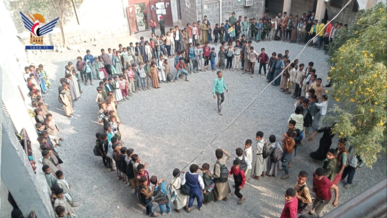 مسيرات ووقفات لمدارس محافظة المحويت تنديداً بالإساءة الأمريكية للقرآن الكريم