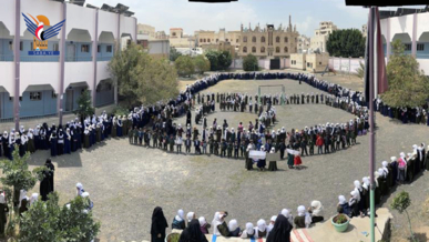 وقفات طلابية بمدارس محافظة صنعاء تنديدا بالعدوان الإسرائيلي على الحديدة