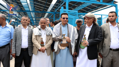 وقفة لمنتسبي مؤسسة المياه في إب تبارك الإنجاز الأمني بكشف خلايا التجسس