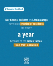 "أونروا": عملية الجدار الحديدي "الإسرائيلية" تسببت بدمار واسع وتهجير قسري في الضفة