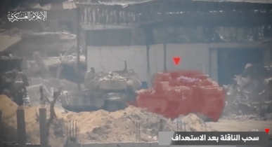 القسام تنشر مشاهد من التحام مجاهديها مع قوات العدو شرق جباليا