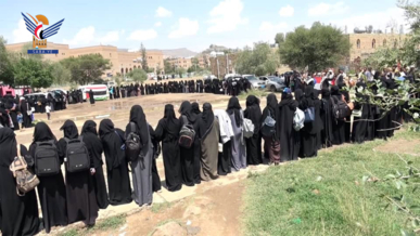 وقفة حاشدة بمعهد الشوكاني بصنعاء نصرةً لغزة وتضامناً مع الأسرى الفلسطينيين