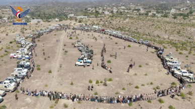 الضالع.. وقفة مسلحة لقبائل مديرية قعطبة وفاء لدماء الشهداء