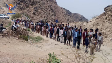 حجة .. مسير طلابي في الحماريين والعبيسة في كشر نصرة لغزة