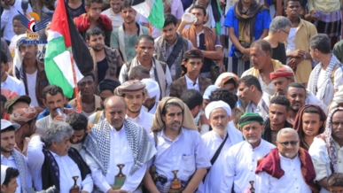  الحديدة تشهد 38 ساحة في مسيرات "نصرة للأقصى وغزة.. الإسناد مستمر والرد قادم"