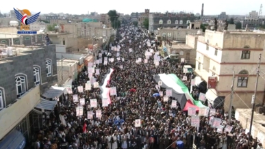 ثمان مسيرات جماهيرية في ذمار تأكيداً على ثبات الموقف اليمني المناصر لفلسطين