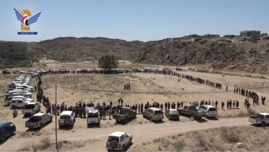 وقفة قبلية بمديرية الملاجم بالبيضاء دعما للقضية الفلسطينية وغزة