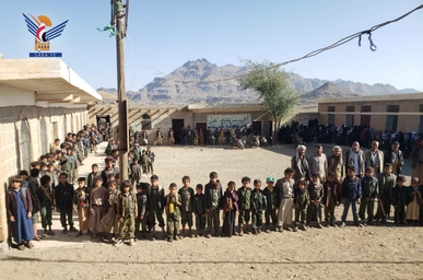 وقفات طلابية في الطيال بمحافظة صنعاء تضامنا مع الشعب الفلسطيني