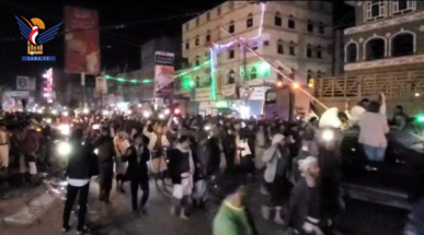 مسيرات ليلية غاضبة في مدينة ذمار تنديدا بمجزرة مستشفى المعمداني في قطاع غزة