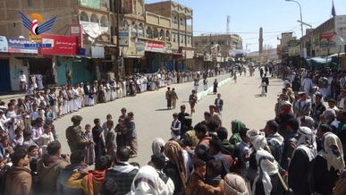 وقفات متفرقة في صعدة تنديداً بالجرائم الإسرائيلية الأمريكية في غزة