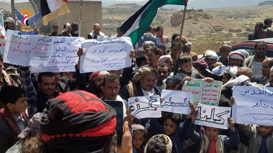 وقفات في مناطق مديريات ذمار تنديداً بجرائم العدو الصهيوني في غزة