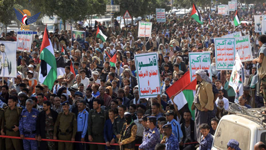 مسيرة حاشدة بتعز لدعم خيارات الجهاد والمقاومة وصمود الشعب الفلسطيني