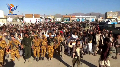 مسيرة ووقفات حاشدة بمأرب نصرة لغزة وتأكيدا على الجهوزية لكل الخيارات