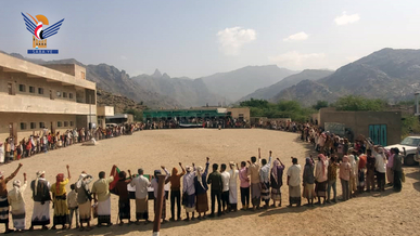 وقفات في ذمار تندد بالاعتداء الأمريكي على زوارق البحرية اليمنية